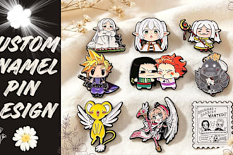 design cute enamel pins, company badges, hat pins, medals