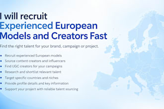 recruit experienced european models and content creators fast