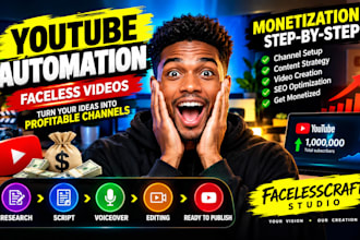 build and grow youtube automation channel and create automated cash cow videos
