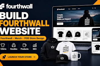 build fourth wall website setup fourthwall merch pod tshirt website design