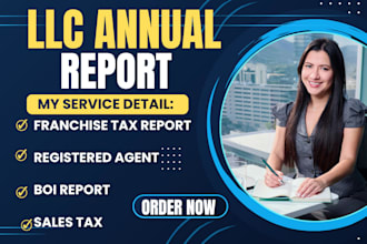 file annual report for US llc, franchise tax and state compliance