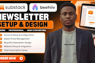 setup substack account substack post management and substack newsletter design