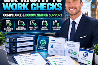 provide UK right to work compliance check and documentation support