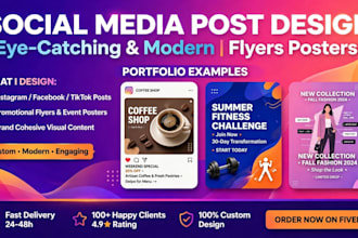 design professional social media posts and instagram tamplates