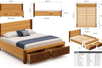 create production drawings, shop drawing, custom joinery and 2d cad