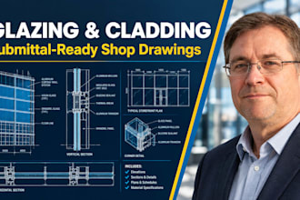 draft commercial glazing and curtain wall shop drawings