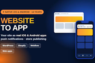 convert your website or web app into an ios and android mobile app