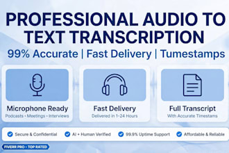 transcribe audio to text accurately with timestamps and speaker labels