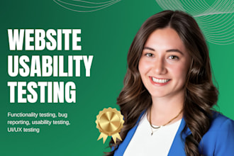 do QA testing usability testing manual testing and website review