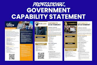 create a professional capability statement for government contracts