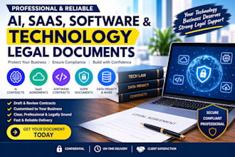 draft ai saas software, data privacy and technology contracts legal document