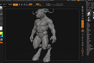 create a detailed 3d character sculpt in zbrush