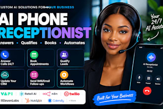 create ai receptionist that answers call, appointment booking with inbound call