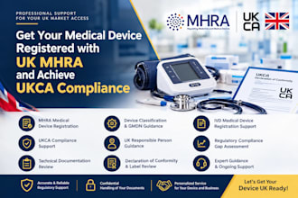 handle your medical device with UK mhra and provide ukca compliance