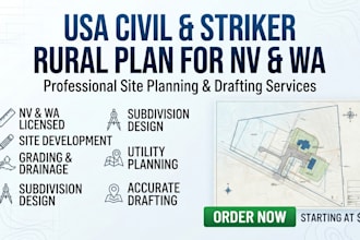 be your expert USA civil engineer for nv and wa rural plans
