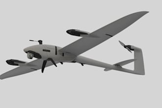 design manufacturing ready uav vtol drone and aerospace vehicle cad model