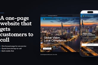build a one page website that gets your customers to call