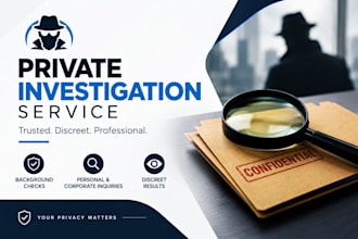 conduct private investigation of person or company worldwide with expert