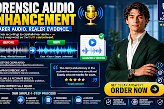 do forensic audio enhancement, clean up noisy unclear recordings, audio cleanup