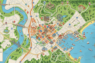 design travel maps, tourist maps, destination maps, city maps and tourism maps