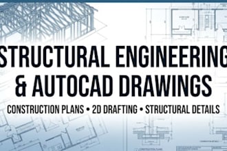 do structural engineering planning, construction plans in autocad drawings