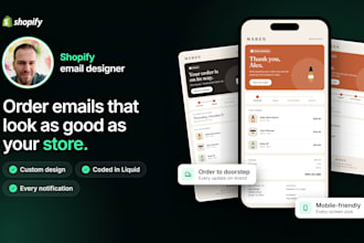 design modern shopify notification email templates