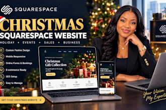 squarespace christmas tree holiday lights christmas event website design setup