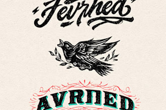 traditional hand drawn logo