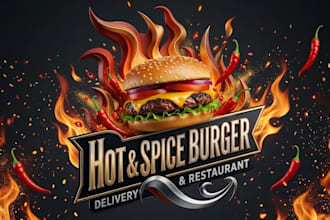 design 3d food, mascot, and restaurant branding logo