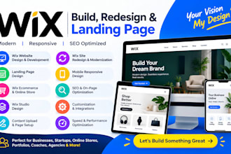design wix studio website and landing page