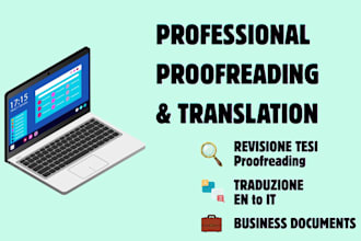 proofread, edit, and polish your business documents in italian or english
