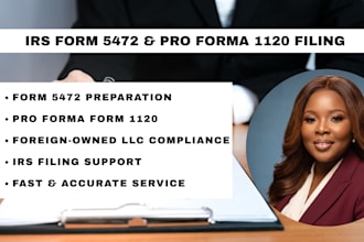 file irs form 5472 and pro forma 1120 for foreign owned US llc