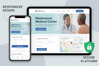 design a hipaa compliant medical healthcare website for doctors and clinics