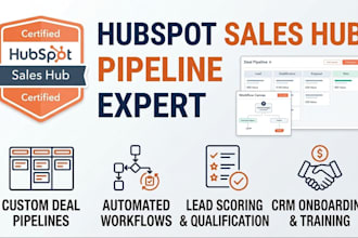 setup hubspot sales hub, deal pipelines, and sales automation