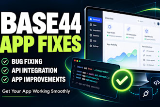 fix base44 bugs, debug your base44 app and integrate apis