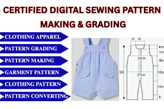 create custom sewing patterns, clothing patterns and garment patterns