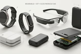3d product design for wearable bluetooth smartwatch glasses iot device enclosure