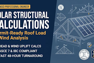 provide licensed solar structural calculations and roof capacity reports