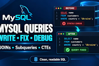 fix, write and optimize your mysql queries and sql errors