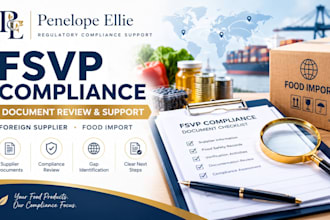 provide fsvp US agent compliance research and foreign supplier document support