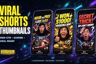 design viral youtube shorts thumbnail and instagram reels cover