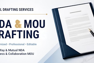 draft a customized nda or mou for your business