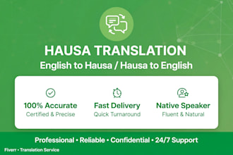 accurately translate hausa to english and english to hausa