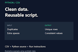 write a python script to clean and process your CSV files