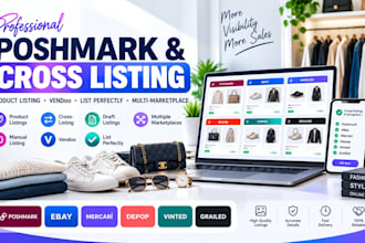 create poshmark drafts and manually cross list products on ebay mercari depop