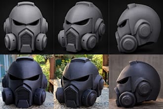 3d print and paint custom cosplay masks, helmets and armor