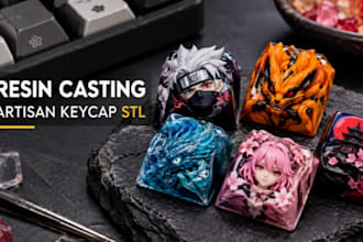 create resin casting artisan keycap stl for 3d printing