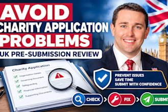 help prevent UK charity registration application rejection
