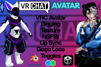 create vrchat avatar furry avatar nsfw vrchat model anime avatar vr character