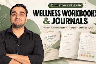 design professional wellness journals, workbooks and worksheets